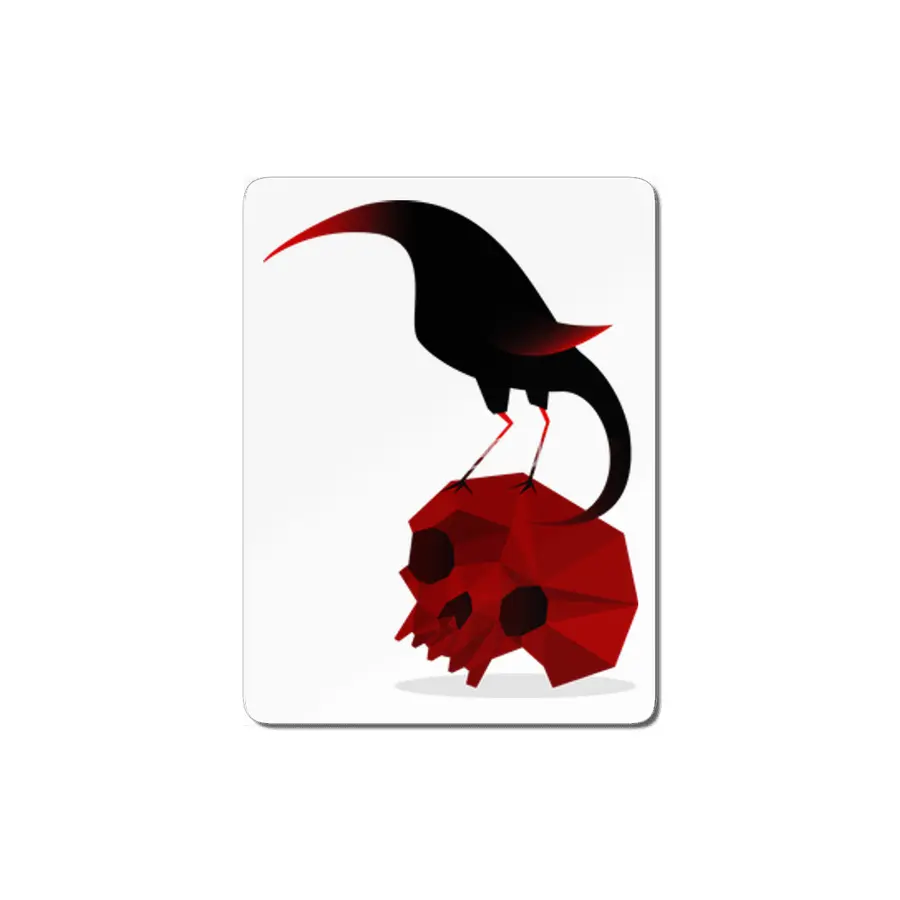 Raven and Skull MDF Tablo