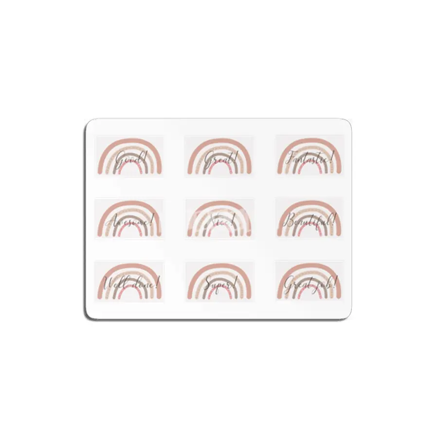 Motivational rainbow teacher stickers MDF Tablo