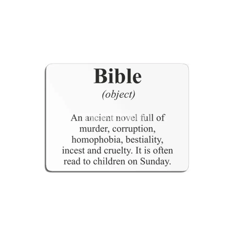 Bible Alternative Dictionary Definitions Parody MDF Tablo