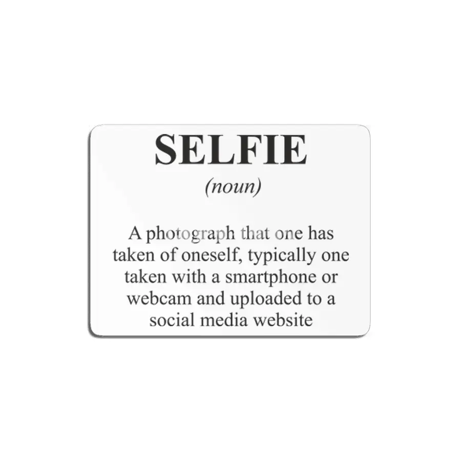 Selfie Alternative Dictionary Definition Parody MDF Tablo