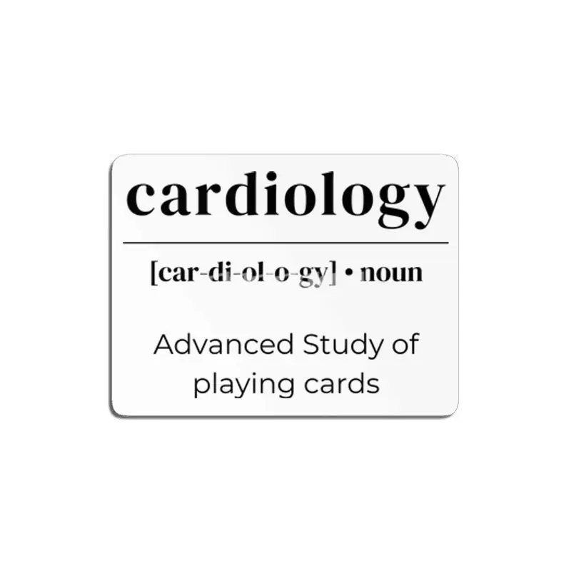 Cardiology Dictionary Definition - Advanced Study Of Playing Cards MDF Tablo