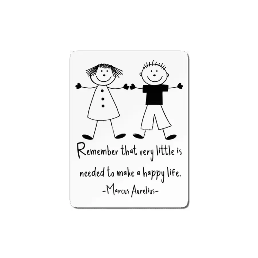 Happy Life Marcus Aurelius Stoic Quote Carpe Diem MDF Tablo