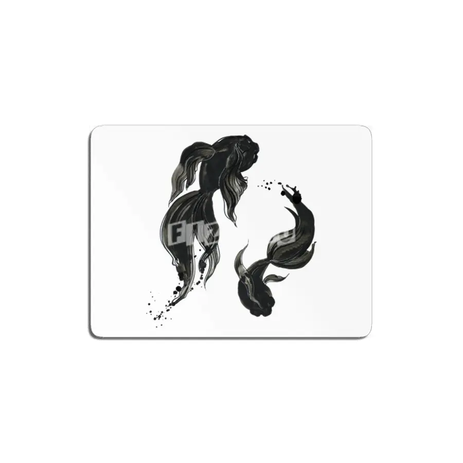 Koi fishes in Japanese painting style. MDF Tablo