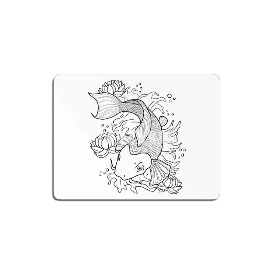 Koi fish line MDF Tablo