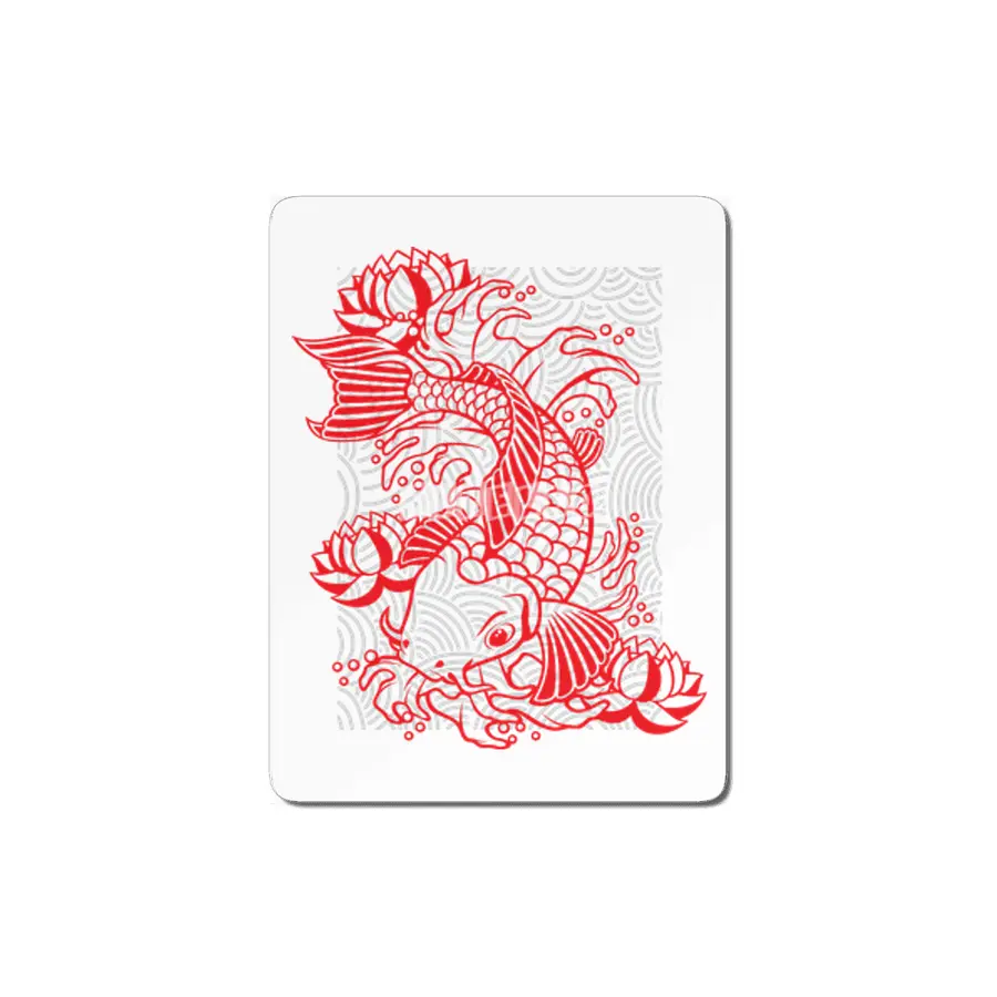 koi fish and lotus MDF Tablo