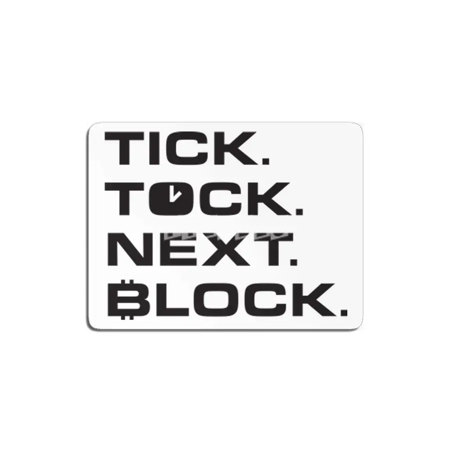 Bitcoin Design - Tick Tock Next Block MDF Tablo