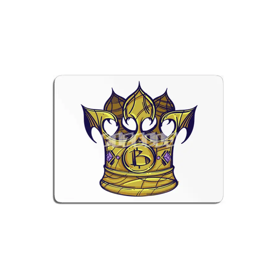 Bitcoin Crown Illustration MDF Tablo