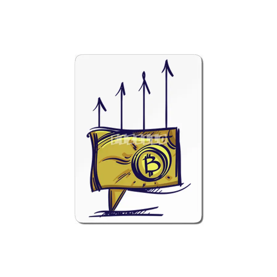 Bitcoin Speech Bubble Illustration MDF Tablo