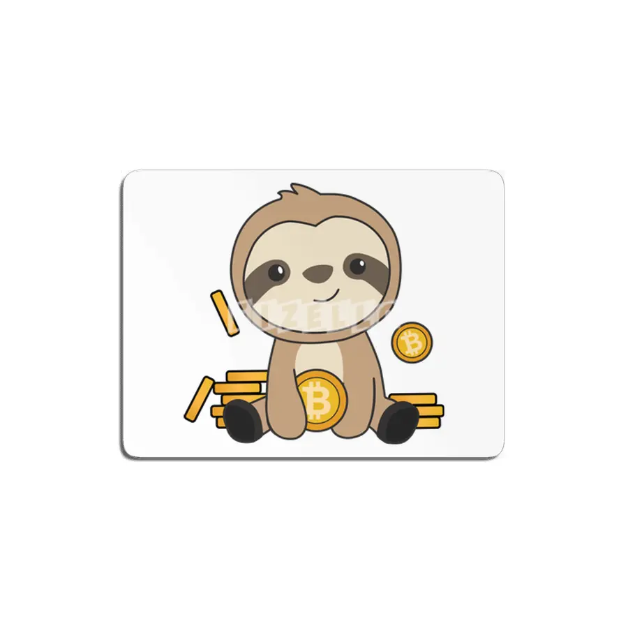Bitcoin Faultier Coins Hold Digital Currency MDF Tablo