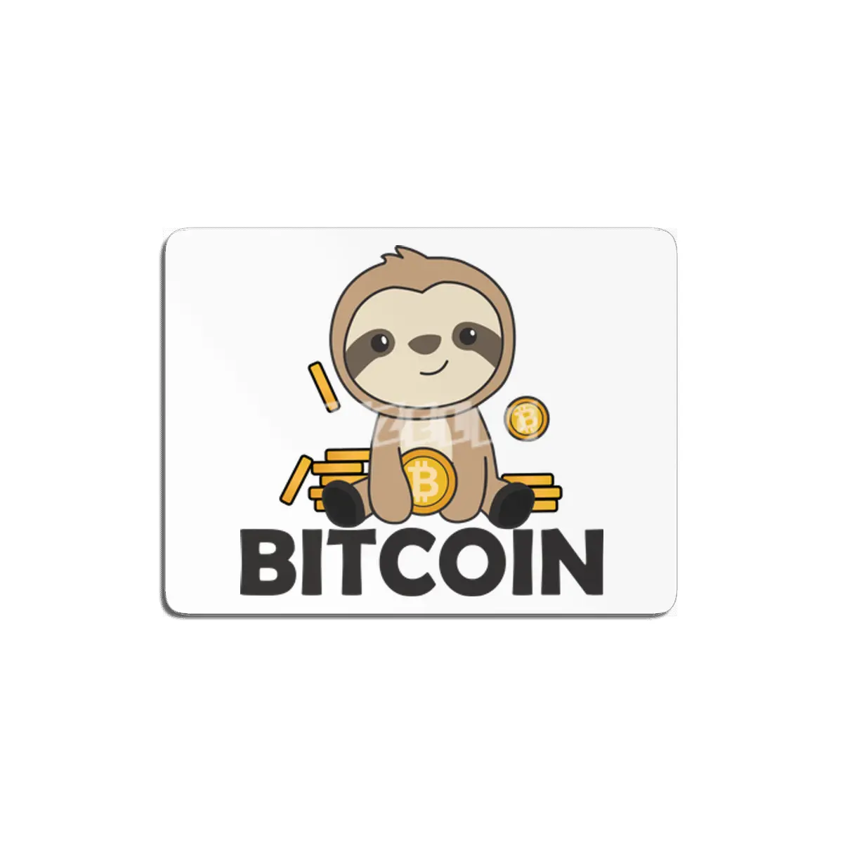 Bitcoin Faultier Coins Hold Digital Currency MDF Tablo