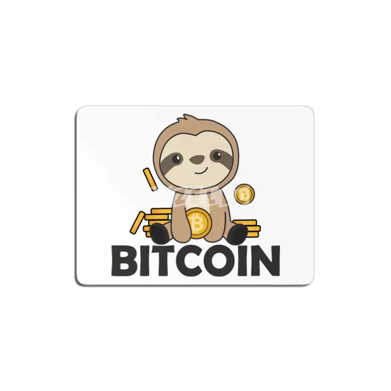 Bitcoin Faultier Coins Hold Digital Currency MDF Tablo