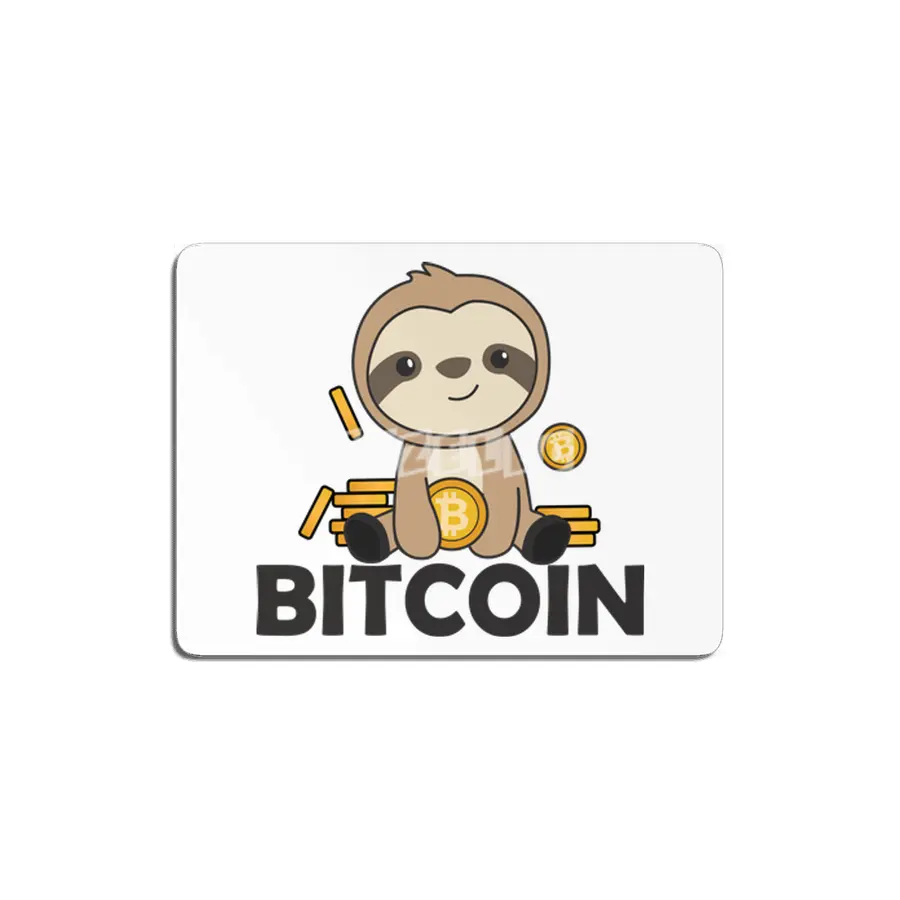 Bitcoin Faultier Coins Hold Digital Currency MDF Tablo