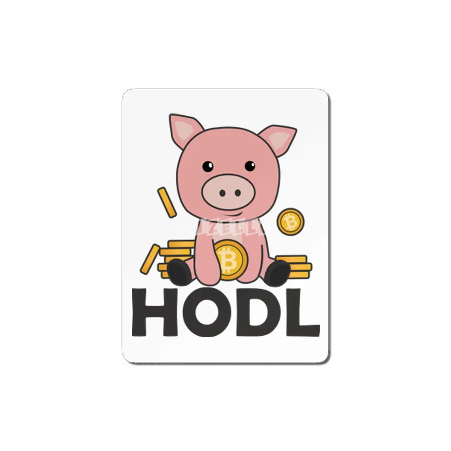 Bitcoin Piggy Bank Hodl Coins Hold Digital MDF Tablo