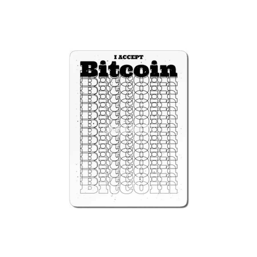 I accept Bitcoin MDF Tablo