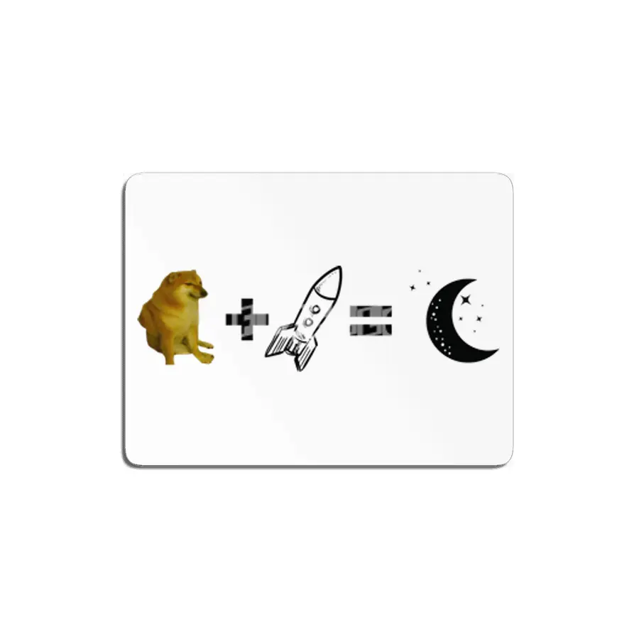 Funny Doge coin Meme Comic MDF Tablo