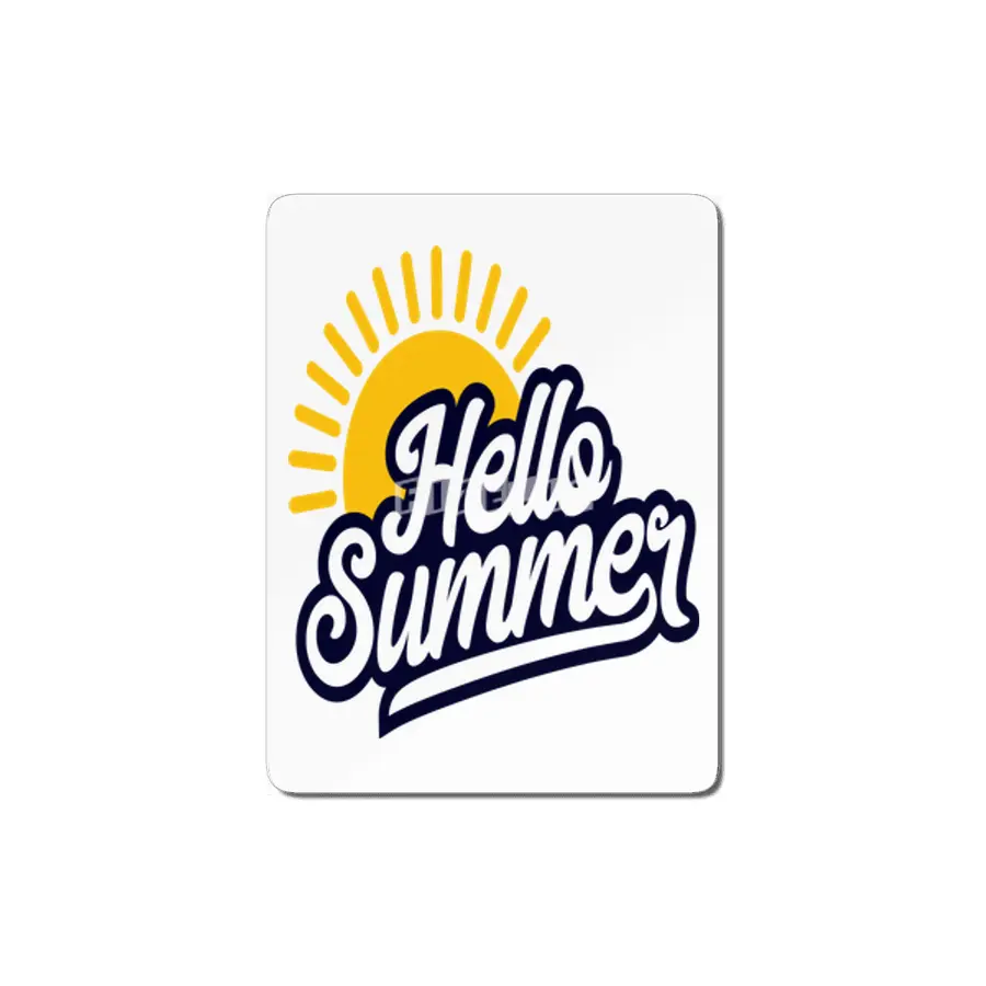 Hello Summer Typographic Line MDF Tablo