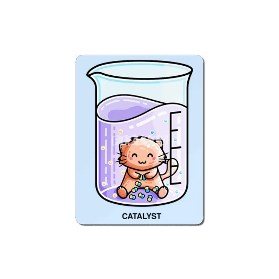 Catalyst Cute Chemistry Cat Pun MDF Tablo