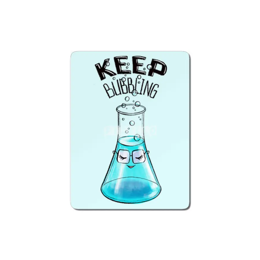 Cute Flask Character Nerdy Chemistry Lab Art MDF Tablo
