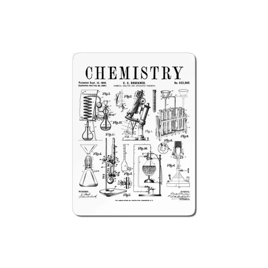 Chemistry Teacher Student Science Laboratory Vintage Patent MDF Tablo