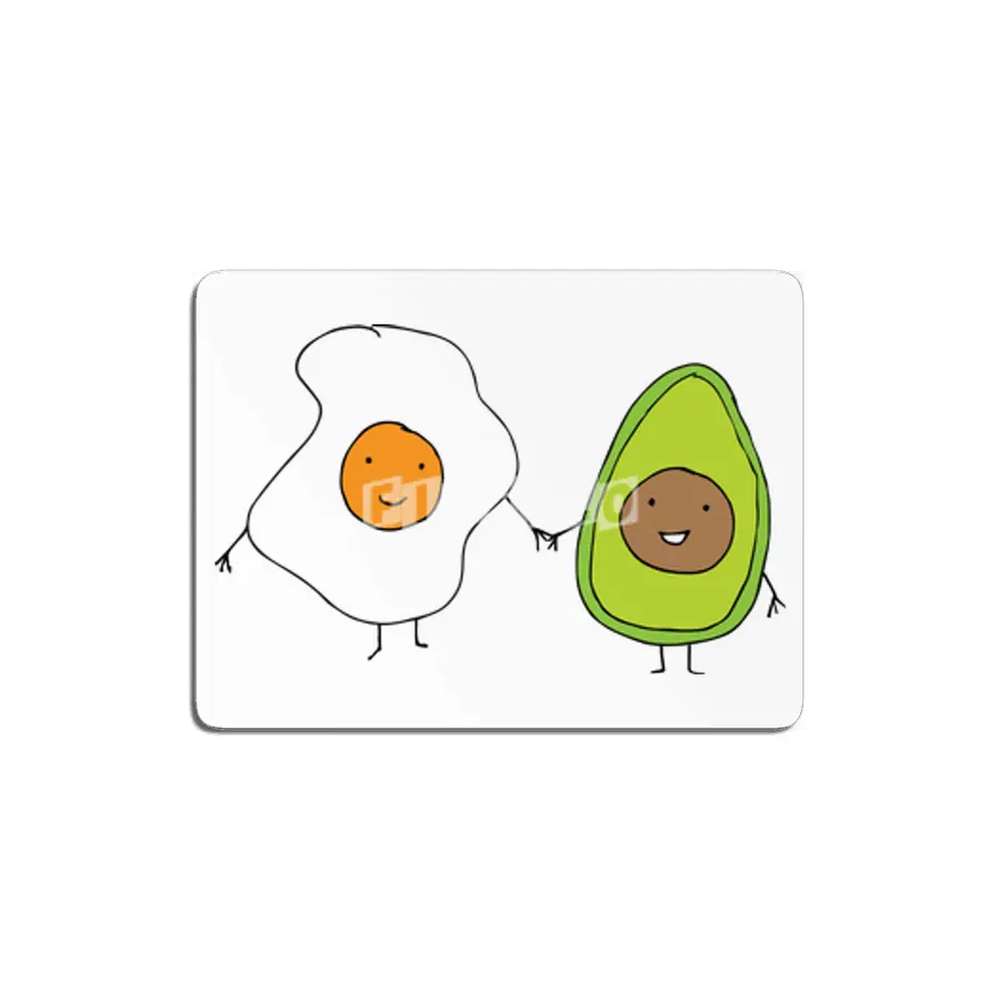 Egg and Avocado Friends MDF Tablo