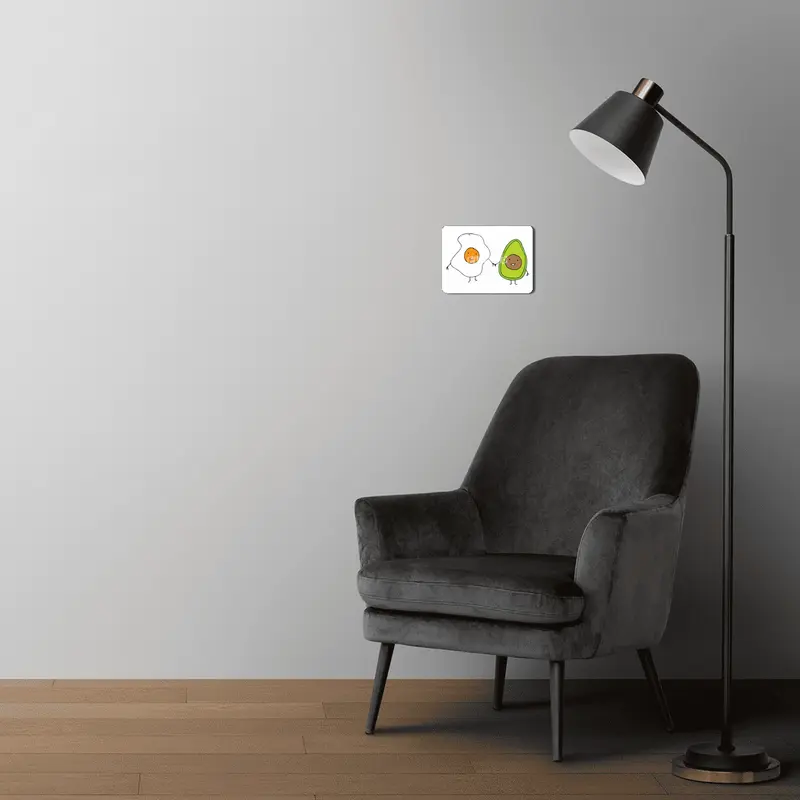 Egg and Avocado Friends MDF Tablo