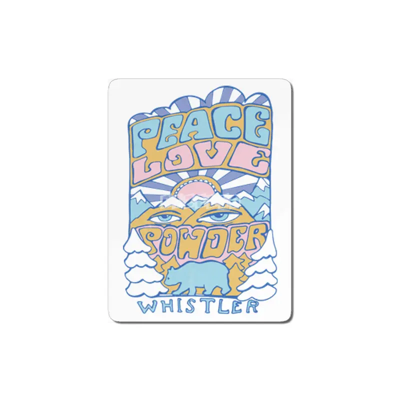 Peace Love Powder colours MDF Tablo