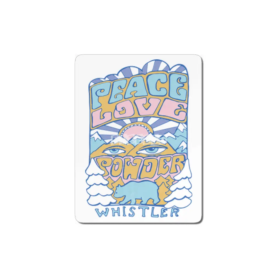 Peace Love Powder colours MDF Tablo