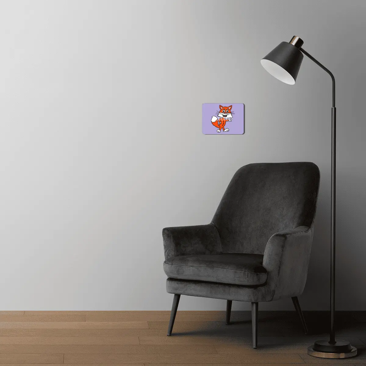 Cartoon fox MDF Tablo