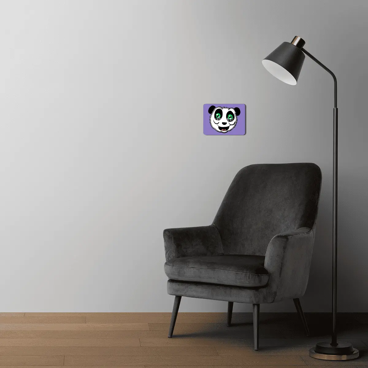Cartoon Panda head MDF Tablo
