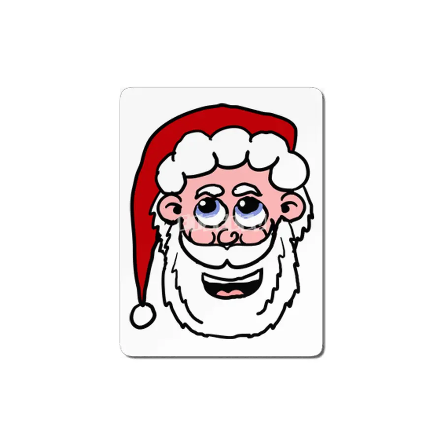 Cartoon Santa Head MDF Tablo