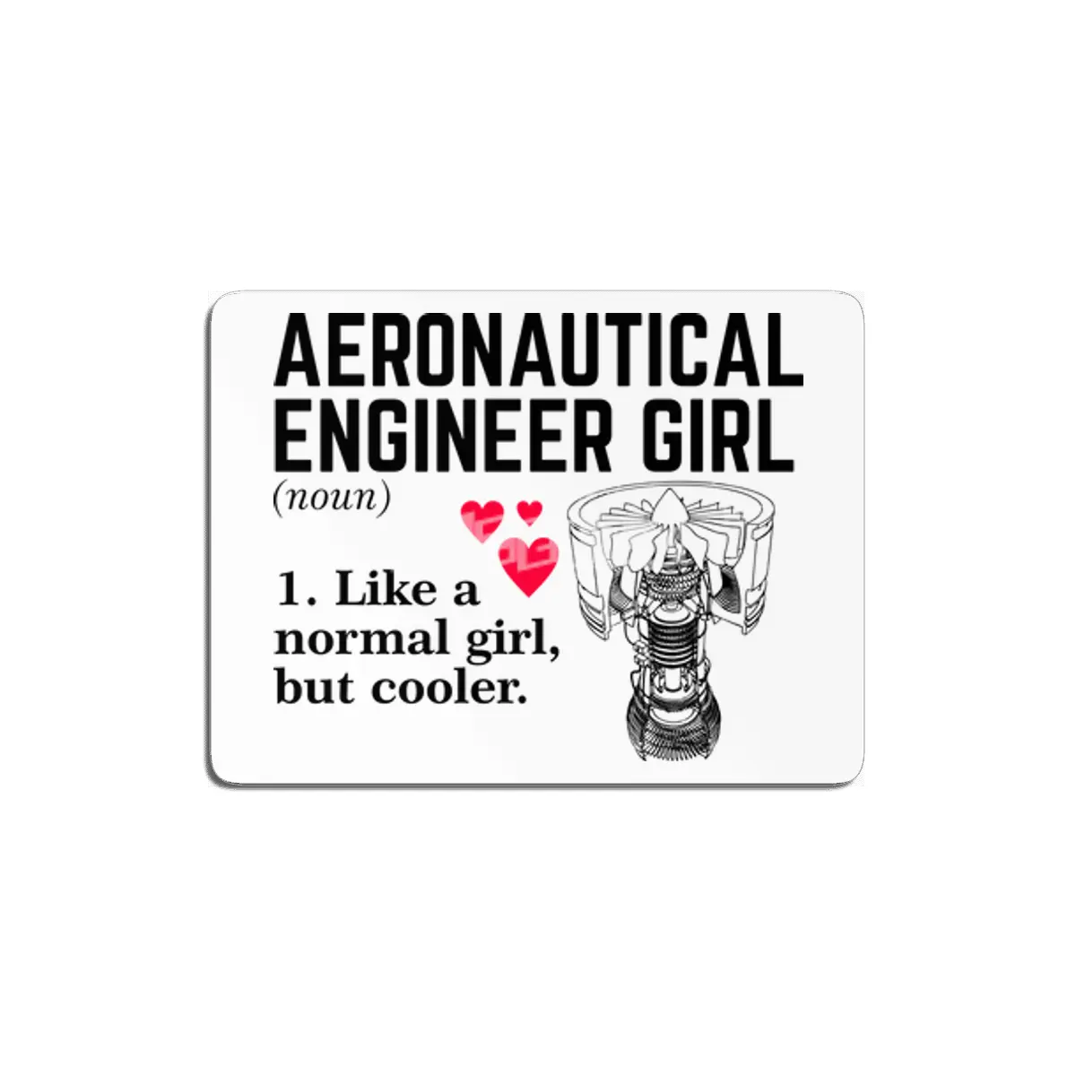 Aeronautical Engineer Girl MDF Tablo