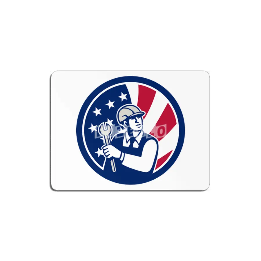 American Engineer USA Flag Icon MDF Tablo