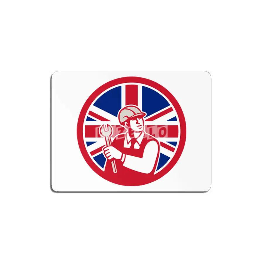 British Engineer Union Jack Flag Icon MDF Tablo
