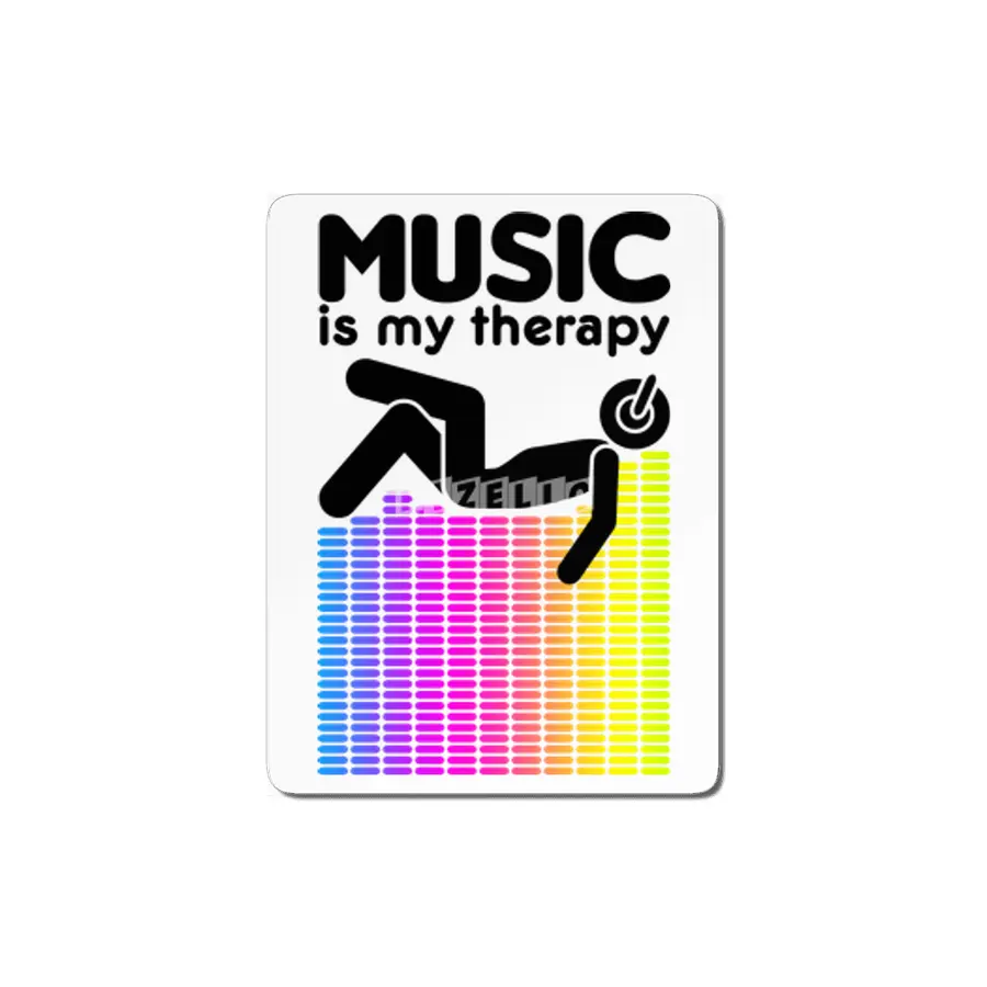 Music Is My Therapy Equalizer DJ Rainbow Sound Engineer MDF Tablo