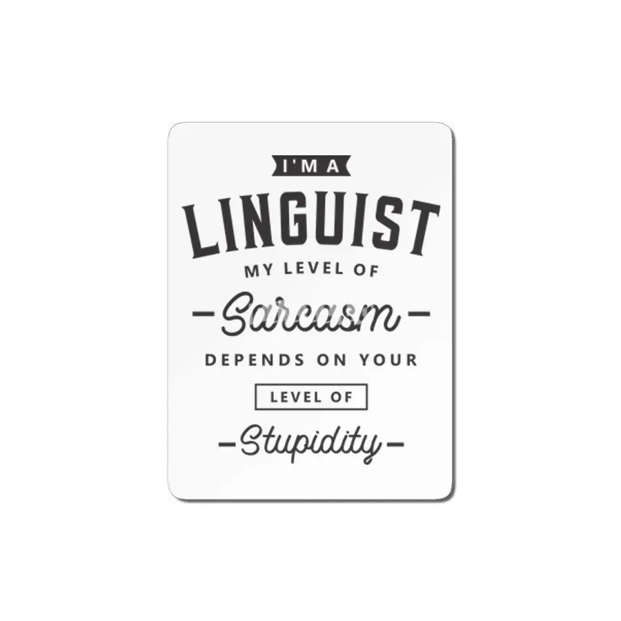 Linguist Funny Job Title Profession Birthday Worker MDF Tablo