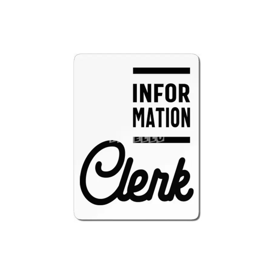 Information Clerk Work Job Title Gift MDF Tablo