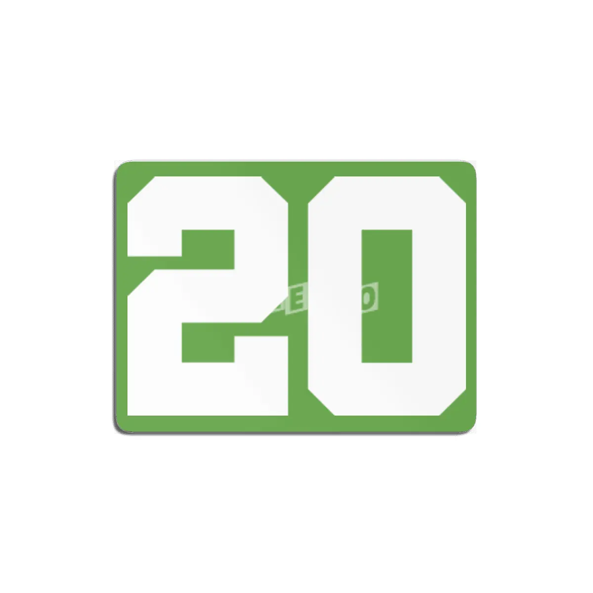 White Number 20 MDF Tablo