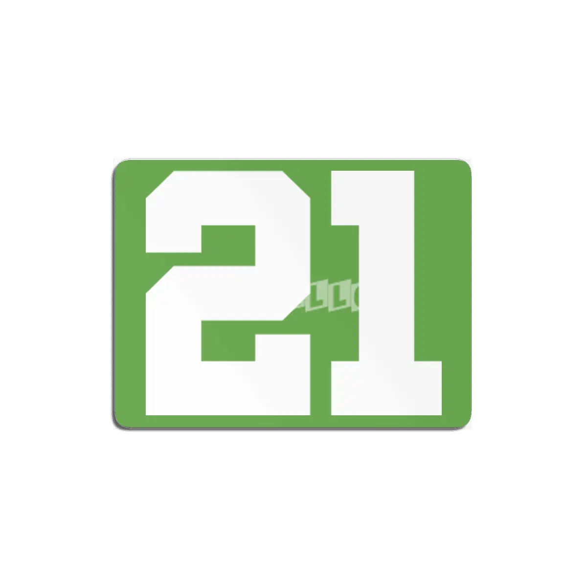 White Number 21 MDF Tablo