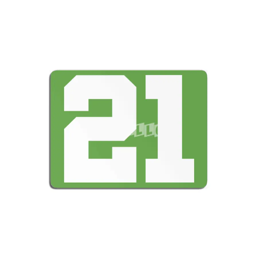 White Number 21 MDF Tablo