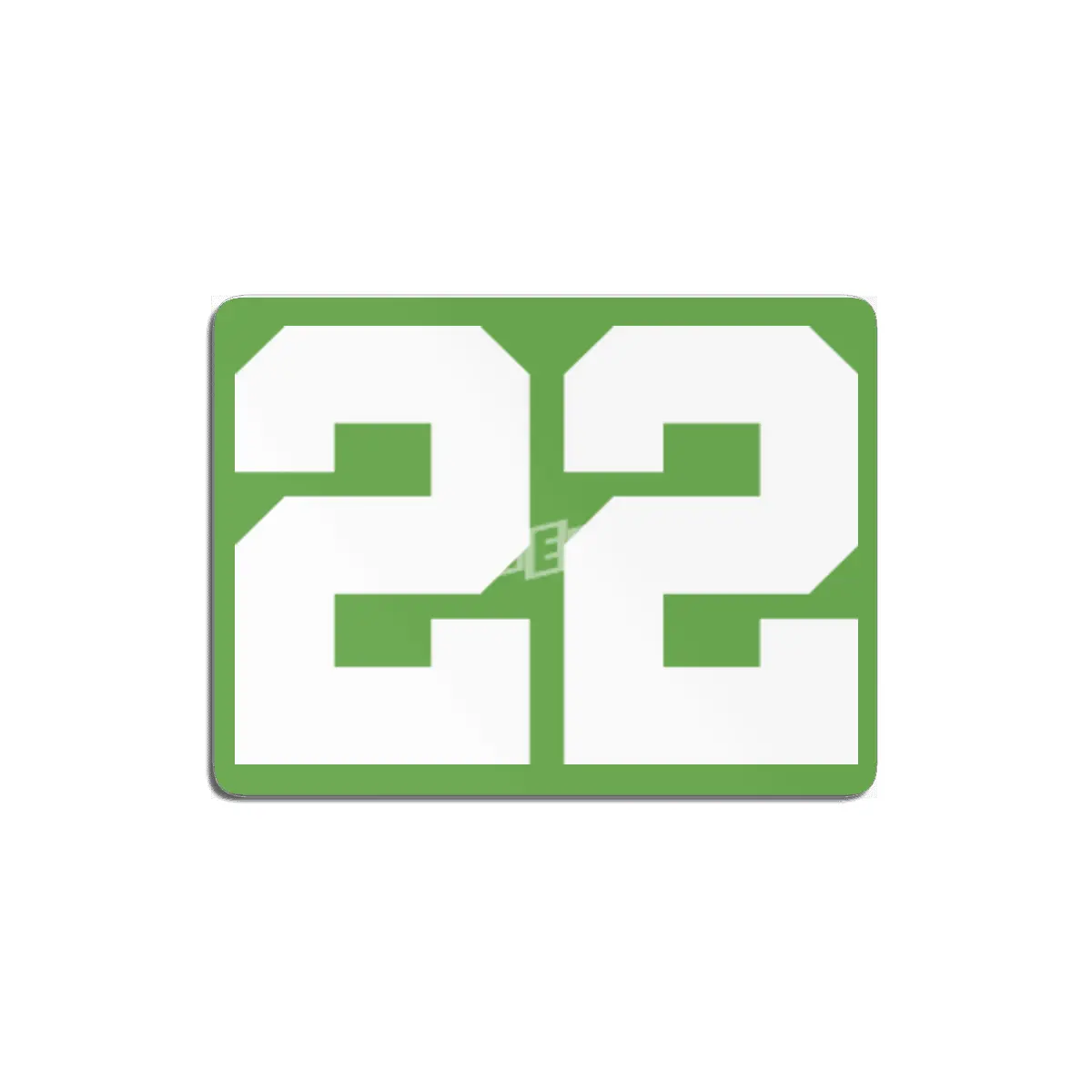 White Number 22 MDF Tablo