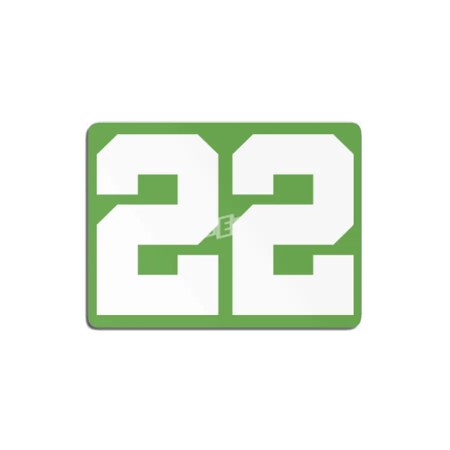 White Number 22 MDF Tablo