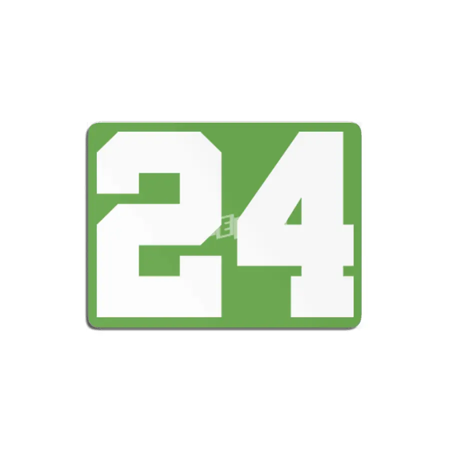White Number 24 MDF Tablo