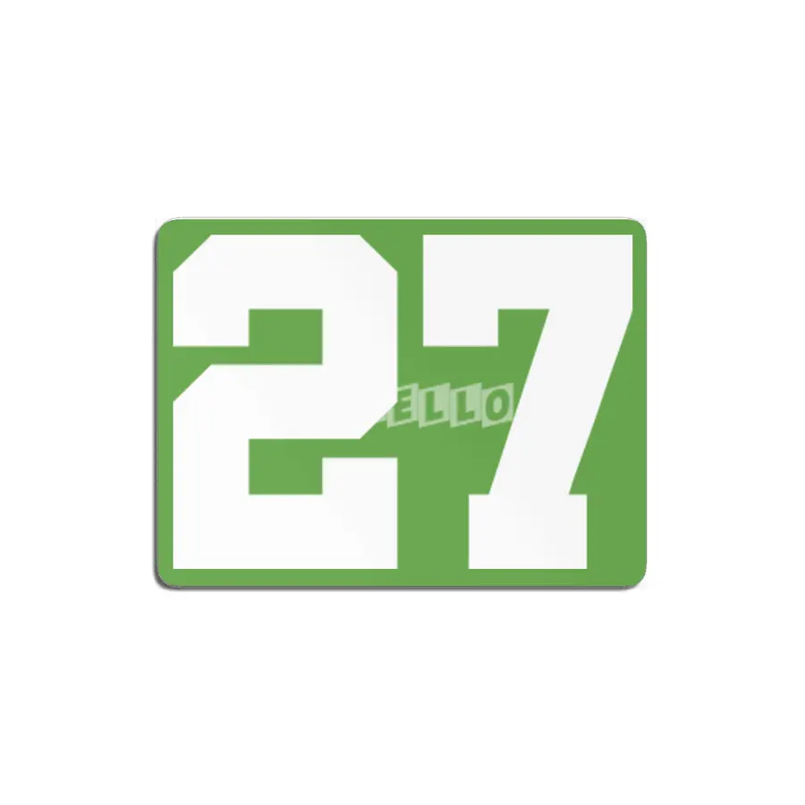 White Number 27 MDF Tablo