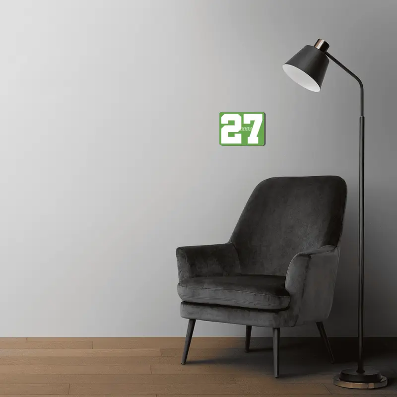 White Number 27 MDF Tablo