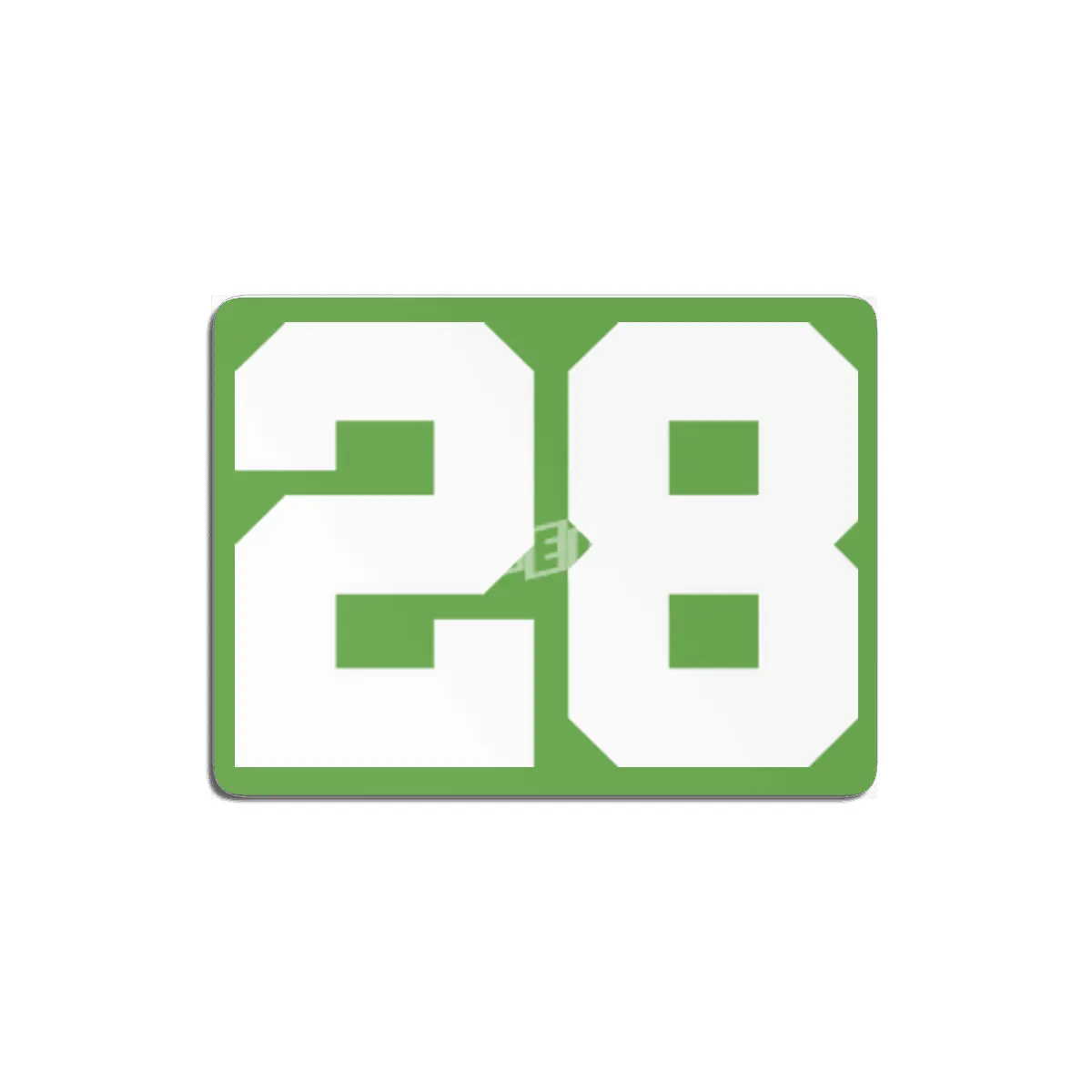 White Number 28 MDF Tablo