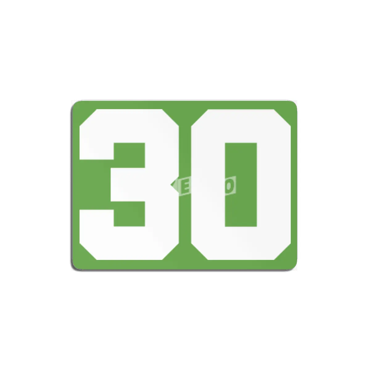 White Number 30 MDF Tablo
