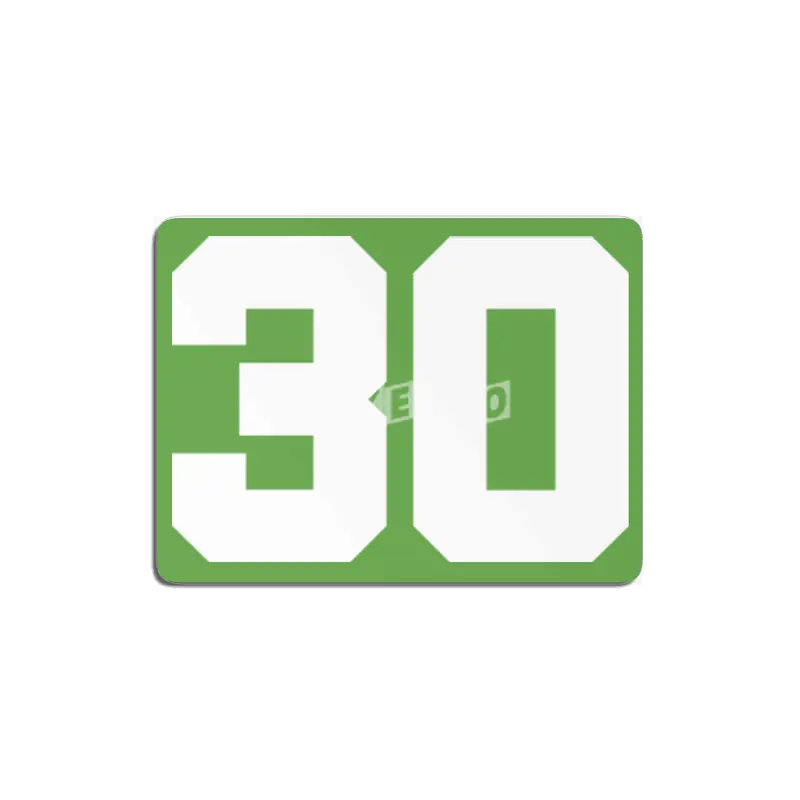 White Number 30 MDF Tablo