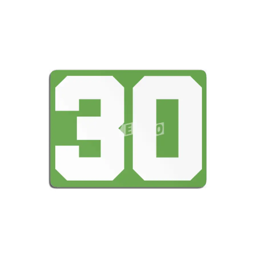 White Number 30 MDF Tablo