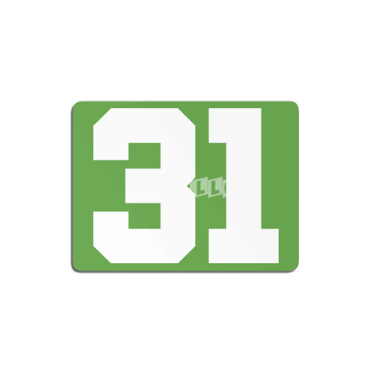 White Number 31 MDF Tablo