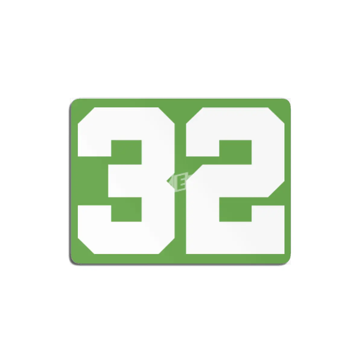 White Number 32 MDF Tablo